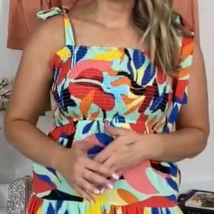 Geometric print dress